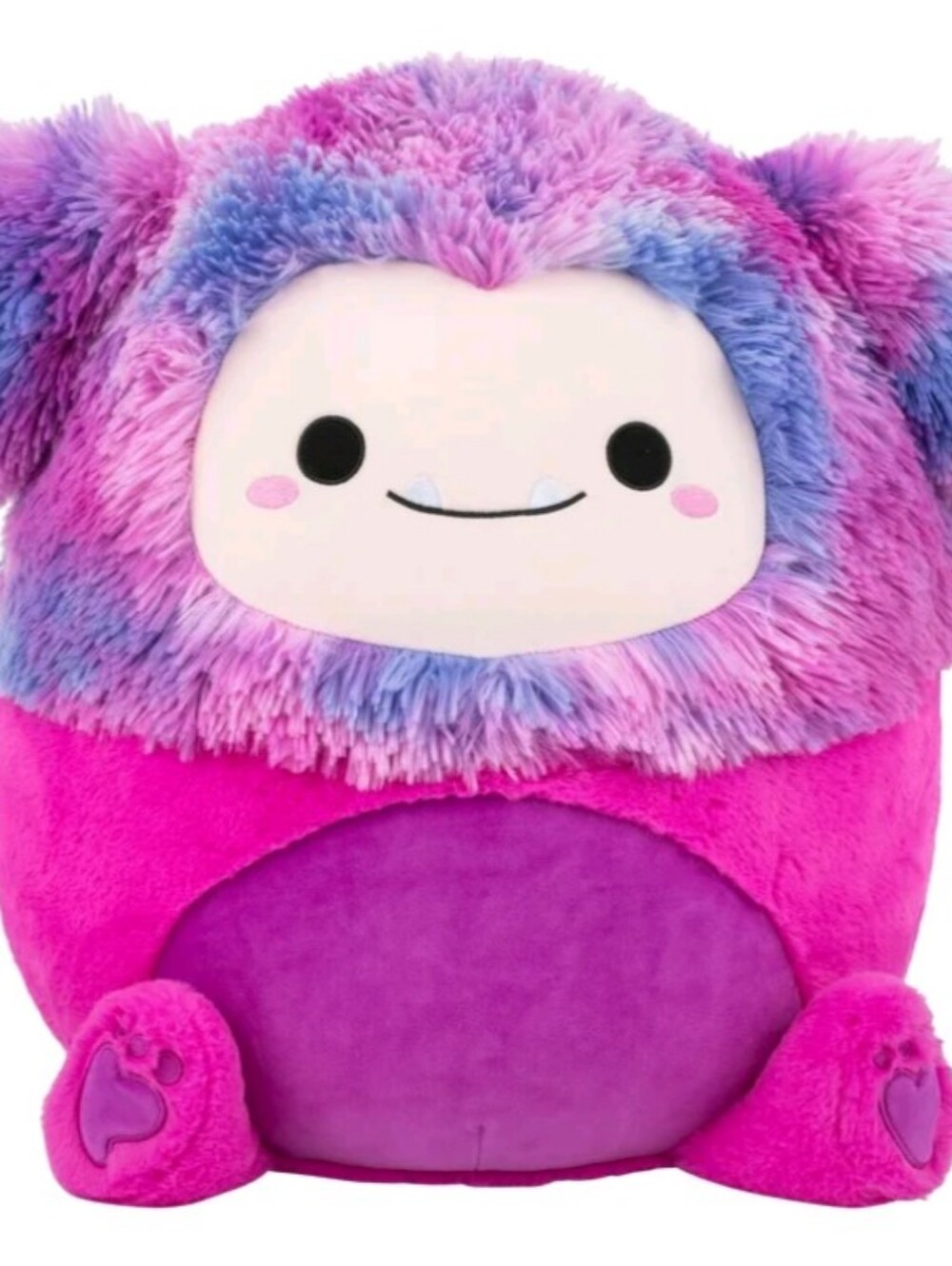Squishmallows FuzzAMallow Official 16 inch Woxie the Magenta Bigfoot